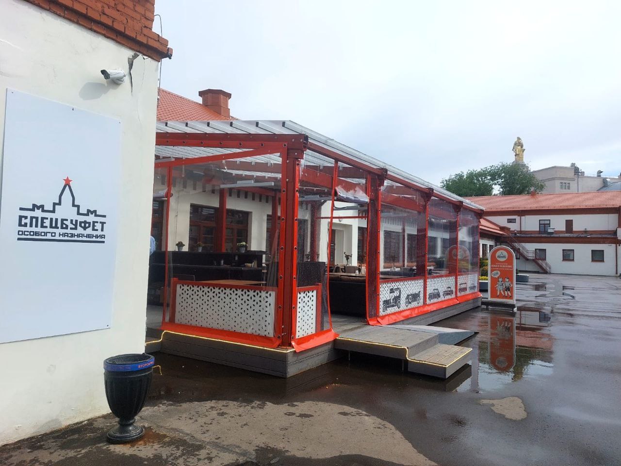 ПВХ шторы для летней террасы кафе в Змиёвке